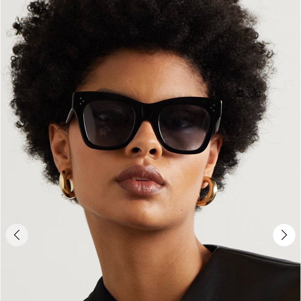 Celine Black Wayfarer Sunglasses Bold Design - Picture 2 of 7